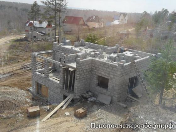 Строительство дома из полистиролбетонных блоков